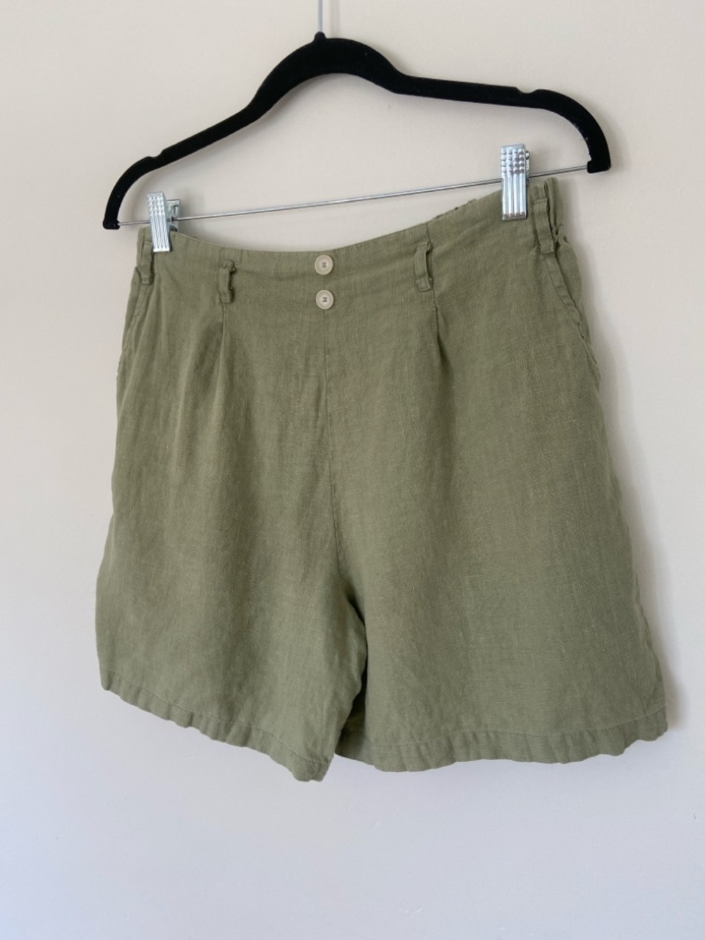 Mus and Bombon 100% Linen Shorts Sage Green size Large - Picture 8 of 9